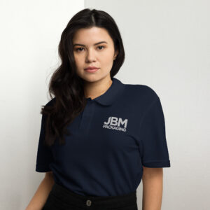 Women's JBM White Logo pique polo shirt